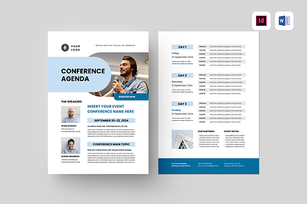 Event Conference Agenda, a Flyer Template by Leaflove