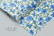 Cornflower blooms pattern, a Pattern Graphic by SirenaArt (Thumbnail 8 of 14)