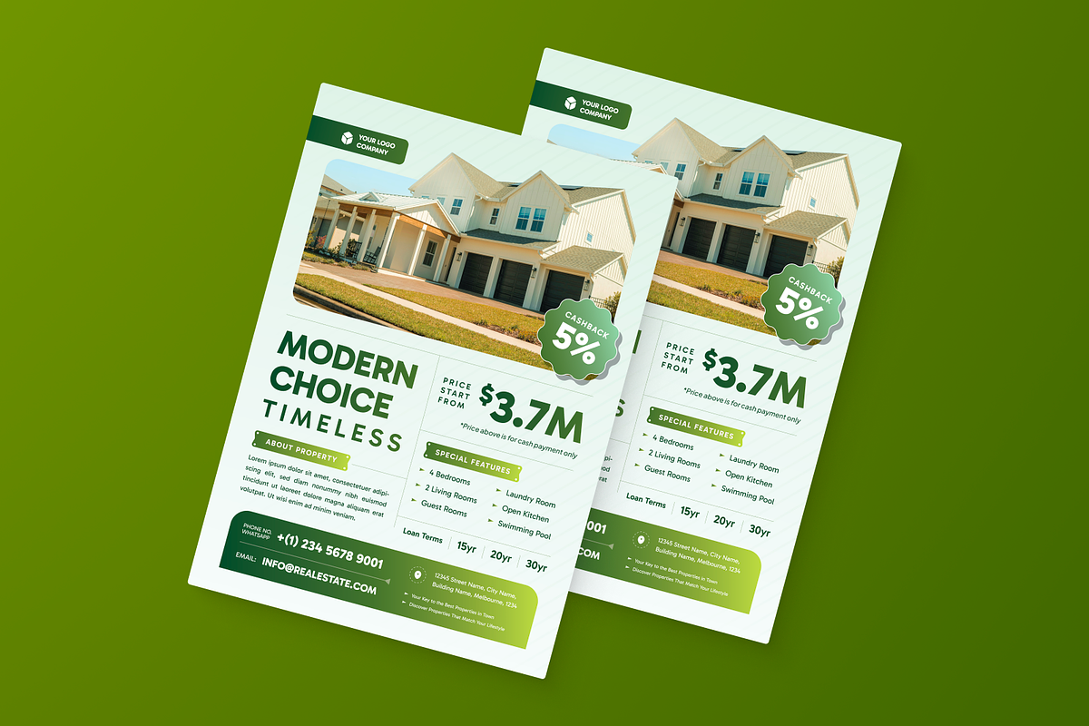 Dream Real Estate Digest Flyer, a Presentation Template by MMPixelCraft (Photo 6 of 6)
