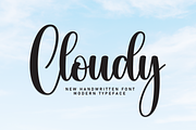 Cloudy | Script Font, a Handwritten Font by Scratchones (Thumbnail 1 of 8)