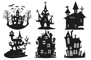 Halloween Haunted Houses Set 1