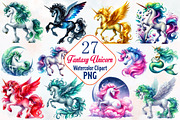 Fantasy unicorn clipart, an Illustration by RobertsArt (Thumbnail 1 of 4)