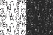 20 B&W hand drawn SEAMLESS PATTERNS, a Pattern Graphic by Studio.lize (Thumbnail 4 of 16)