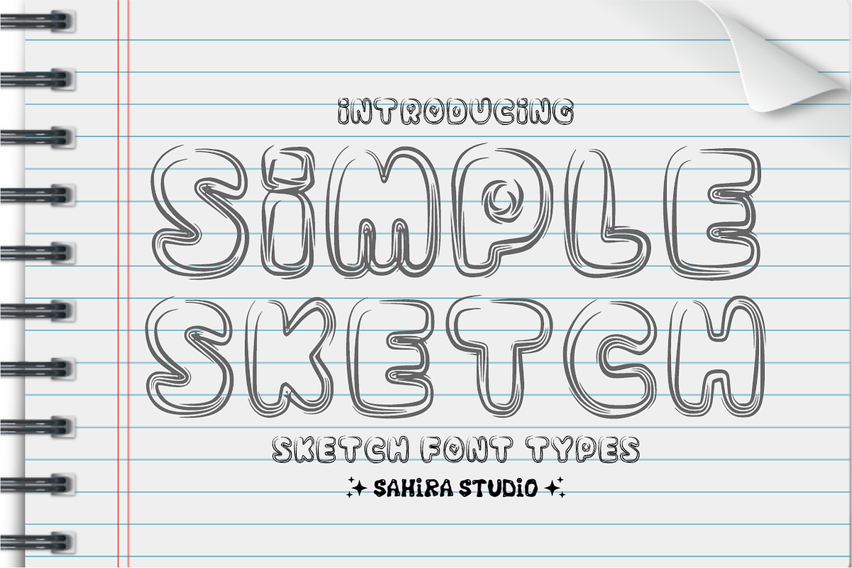 Simple Sketch - Hand Drawn Font, a Handwritten Font by Sahira Studio (Photo 1 of 4)