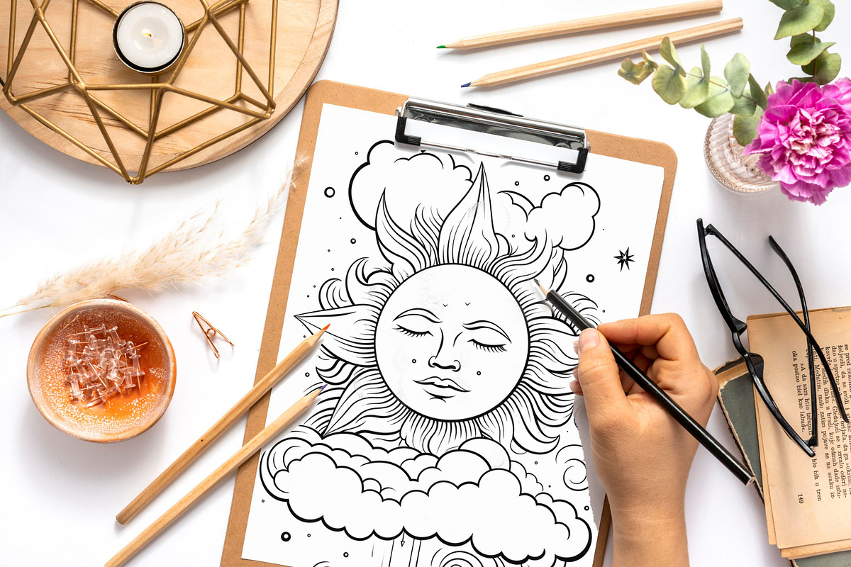 Coloring Pages For Adults and Kids, a Decorative Illustration by AlineArtStore (Photo 7 of 9)