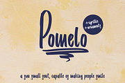 Pomelo font, a Script Font by MarioPanDeliver (Thumbnail 1 of 9)