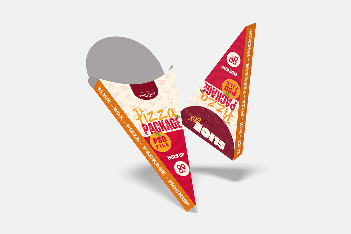Slice Box Pizza Mockup, a Product Mockup by MrLetters (Photo 5 of 5)