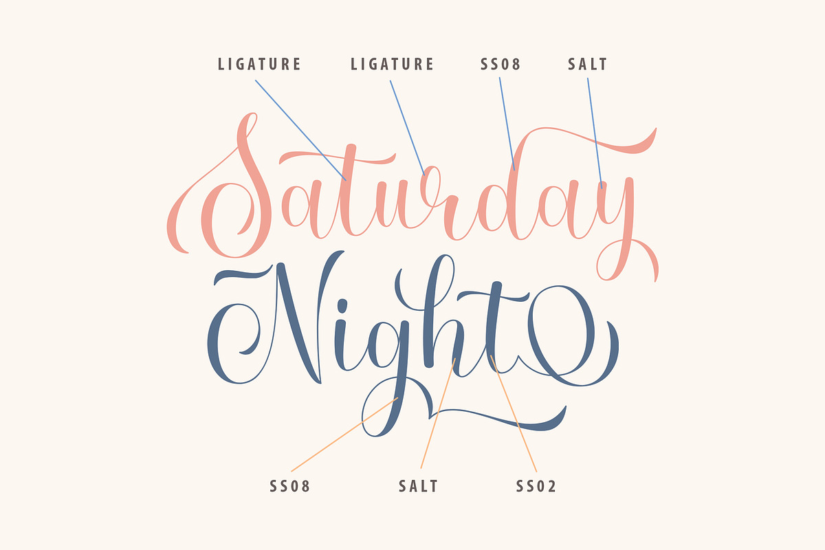 Lucky Sunshine - Modern Script, a Script Font by Typehand Studio (Photo 10 of 12)