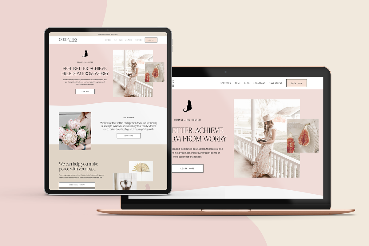 Squarespace Template: Good Vibes, a Squarespace Template by Applet Studio (Photo 1 of 5)