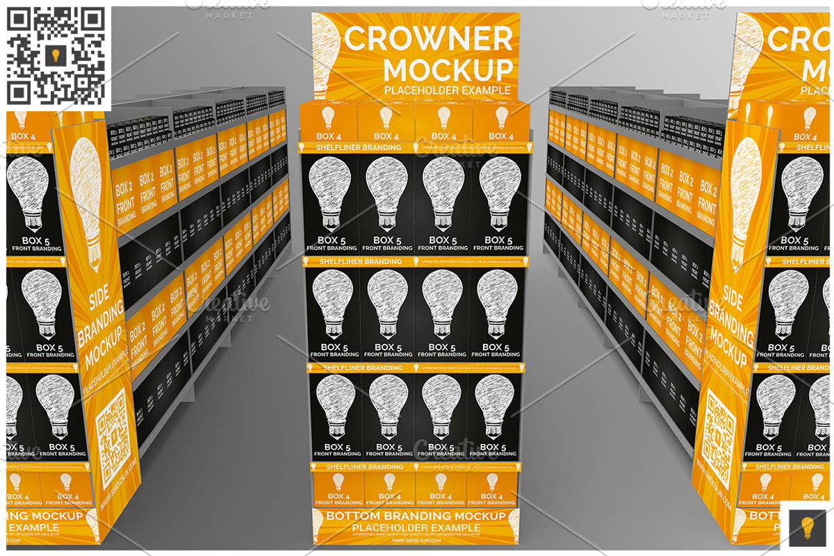 Aisle with Gondola Branding Mockup, an Advertising Mockup by Shocky Design Studio (Photo 4 of 5)