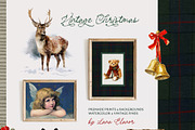 Vintage Tartan Christmas, a Background Graphic by Lana Elanor (Thumbnail 2 of 12)