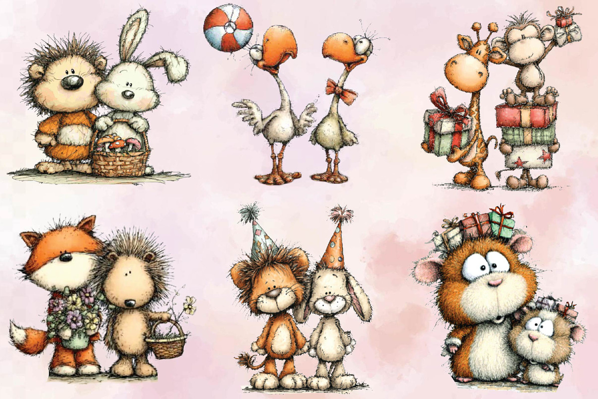 Whimsical Animals Best Friend Clipar, an Animal Illustration by SVGArt (Photo 3 of 9)