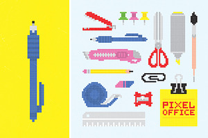 Pixel office tools set