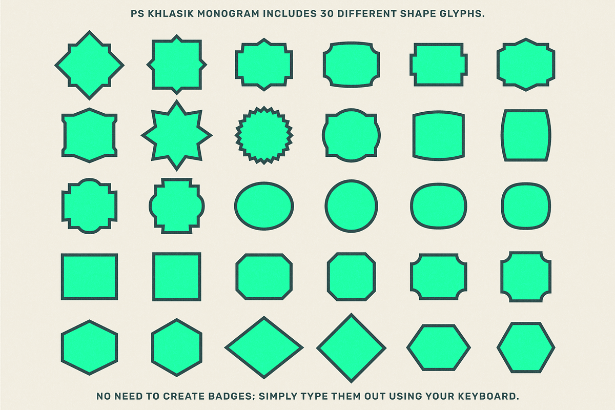 3 Letter Monogram Maker - PS Khlasik, a Sans Serif Font by Para-Scope Design (Photo 6 of 8)