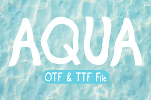 Aqua | Display font, a Sans Serif Font by LivelyAutumn11.11