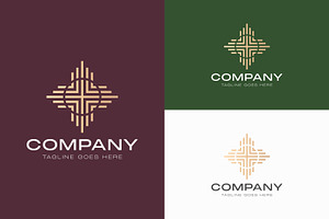 Elegant Geometric Gold Logo, a Branding & Logo Template by Signatoro