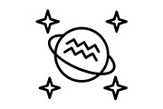 Aquarius Line Icon, an Icon by Pexelpy (Thumbnail 1 of 2)