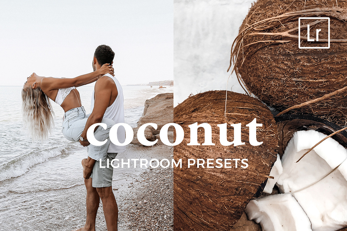 4 Lightroom Presets COCONUT, an Action Add-On by Graace Studio (Photo 1 of 8)