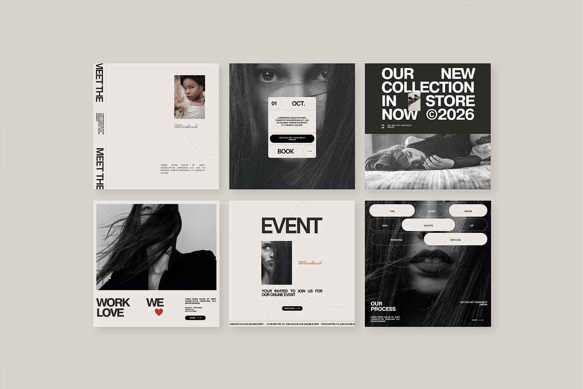 120 Instagram Post + Story Templates, a Social Media Template by Prapti Design (Photo 4 of 13)
