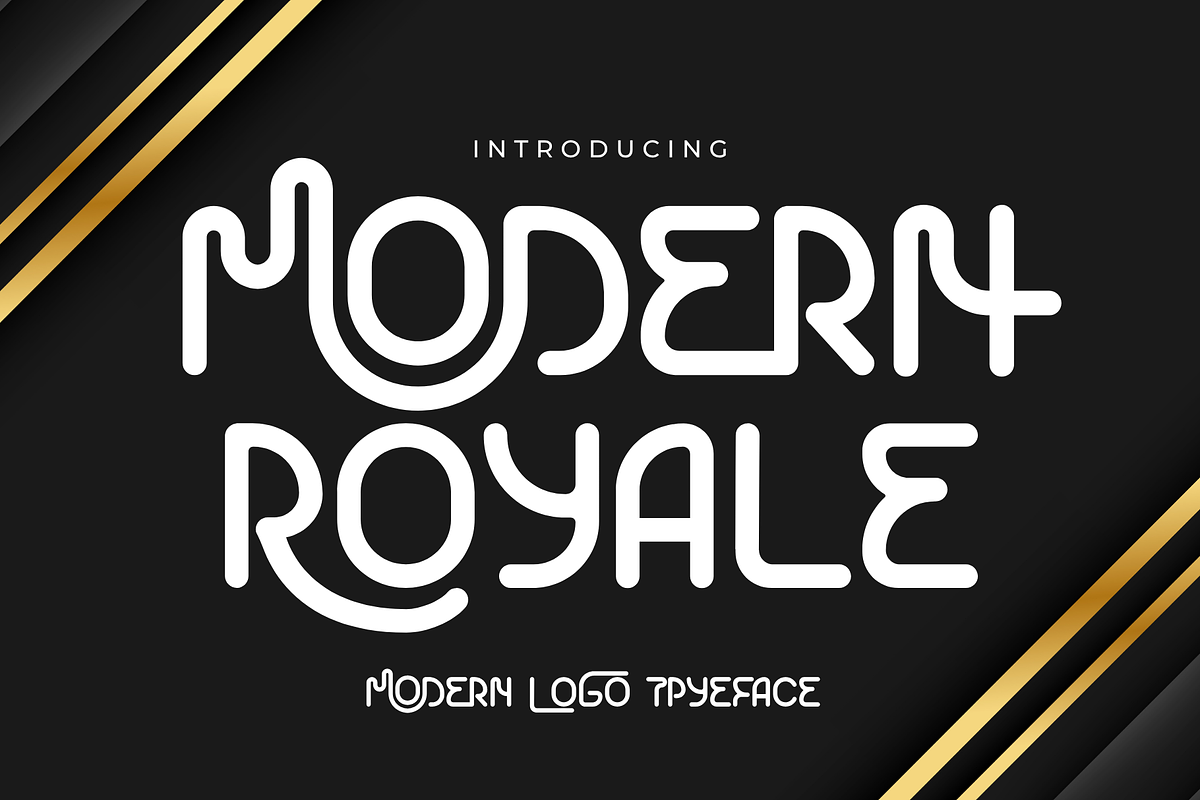 Modern Royale is a Modern Logo Font, a Sans Serif Font by Brown Cupple (Photo 1 of 7)