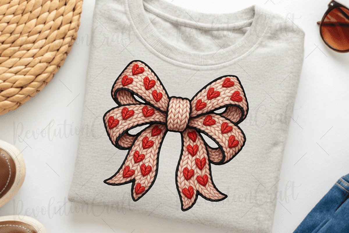 Yarn Crochet Coquette Valentine Bow, an Illustration by OK Design (Photo 6 of 6)