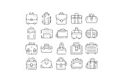 Various briefcases and bags line art, an Object Graphic by pikepicture (Thumbnail 1 of 3)