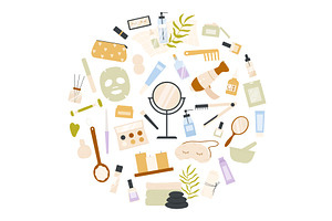 Natural personal care concept with, an Object Illustration by Flashvector