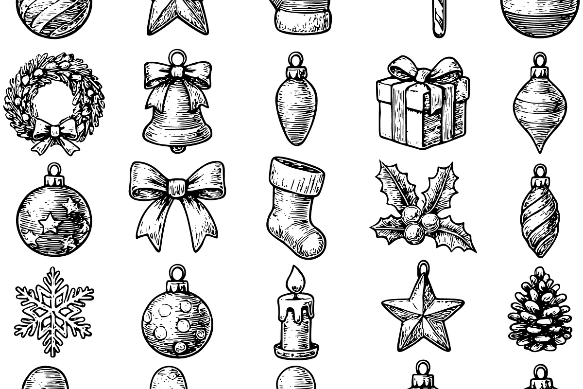 Christmas Ornament Collection, an Object Graphic by RT Studio (Photo 3 of 4)
