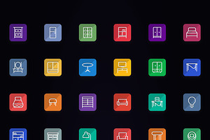 1500 Flat Icons - Line Icons