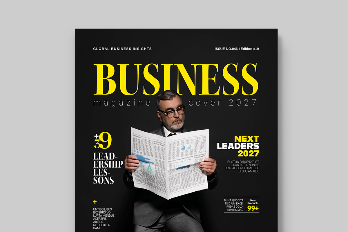 Business Magazine Cover Layout, a Magazine Template by MightyDesign (Photo 2 of 8)
