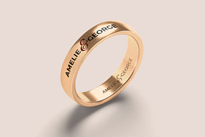 Engraved Ring Logo Mockup, a Product Mockup by DesignNeutrons