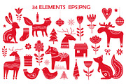 Scandinavian Christmas Collection, a Seasonal Illustration by Alisovna (Thumbnail 2 of 7)