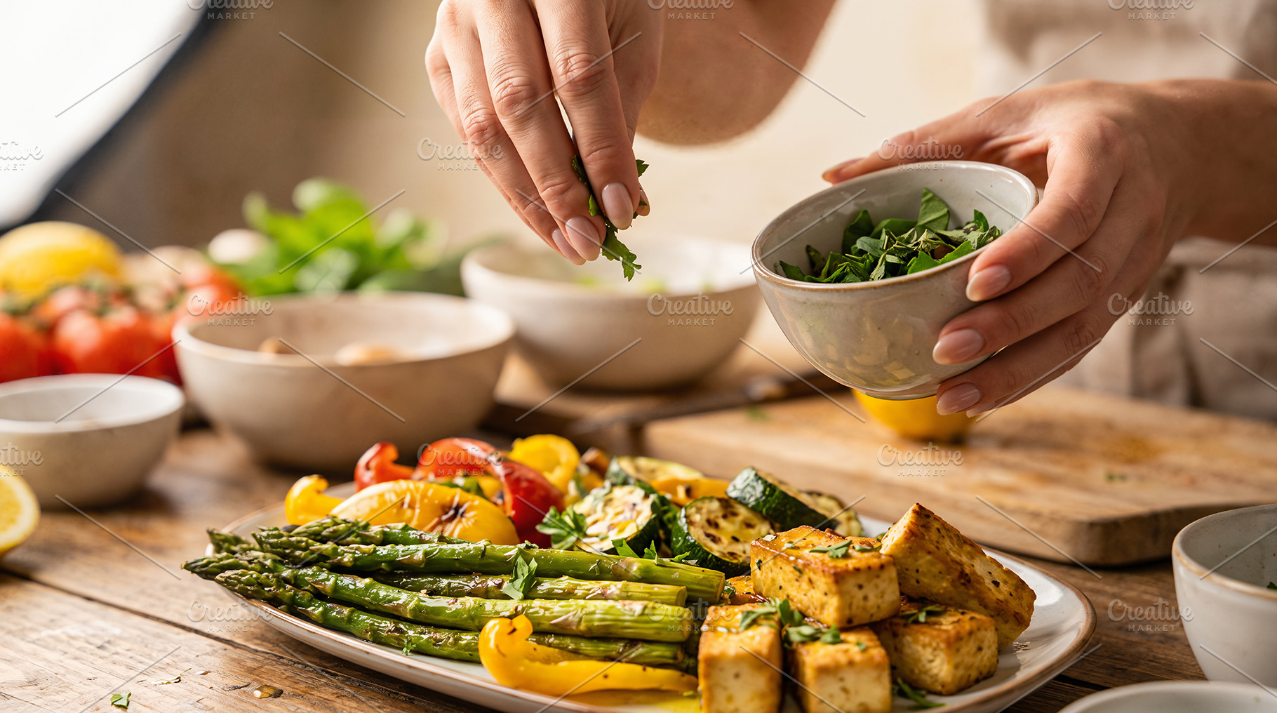 vegan, healthy food, a Person Photo by itakdalee