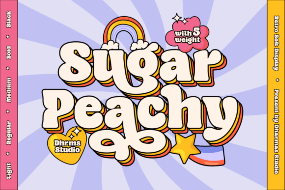Sugar Peachy Font, a Font by shopcosm (Photo 3 of 3)