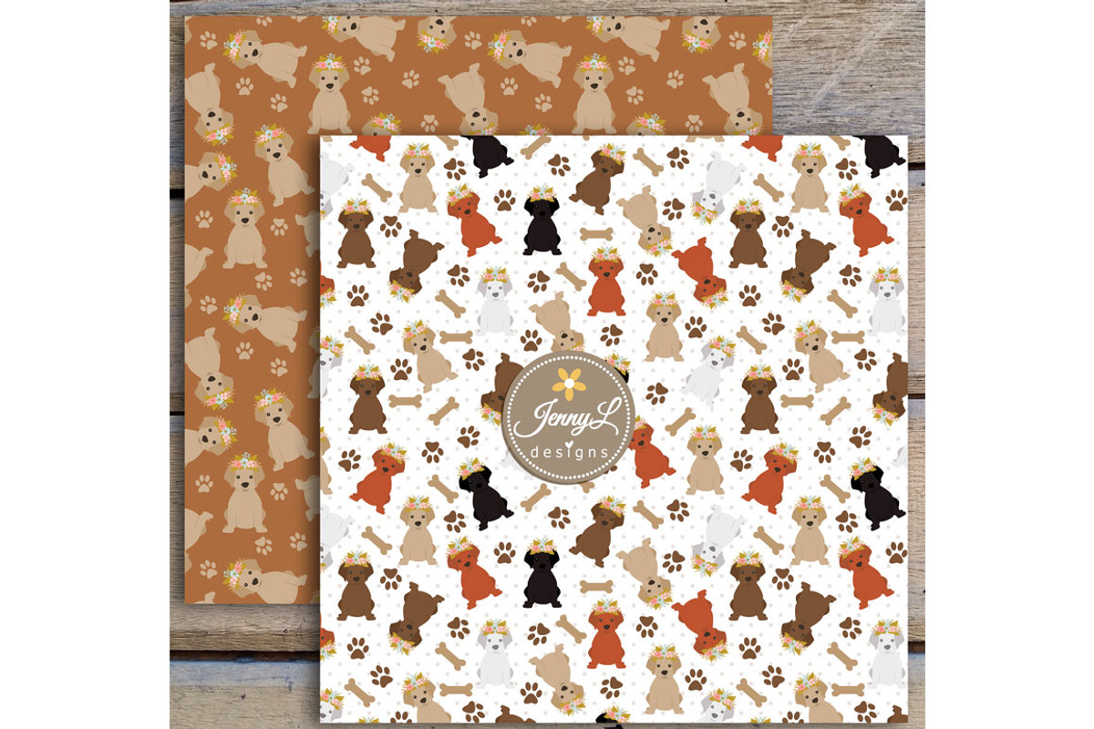 Labrador Dogs Digital Papers, a Pattern Graphic by JennyL Designs (Photo 8 of 8)