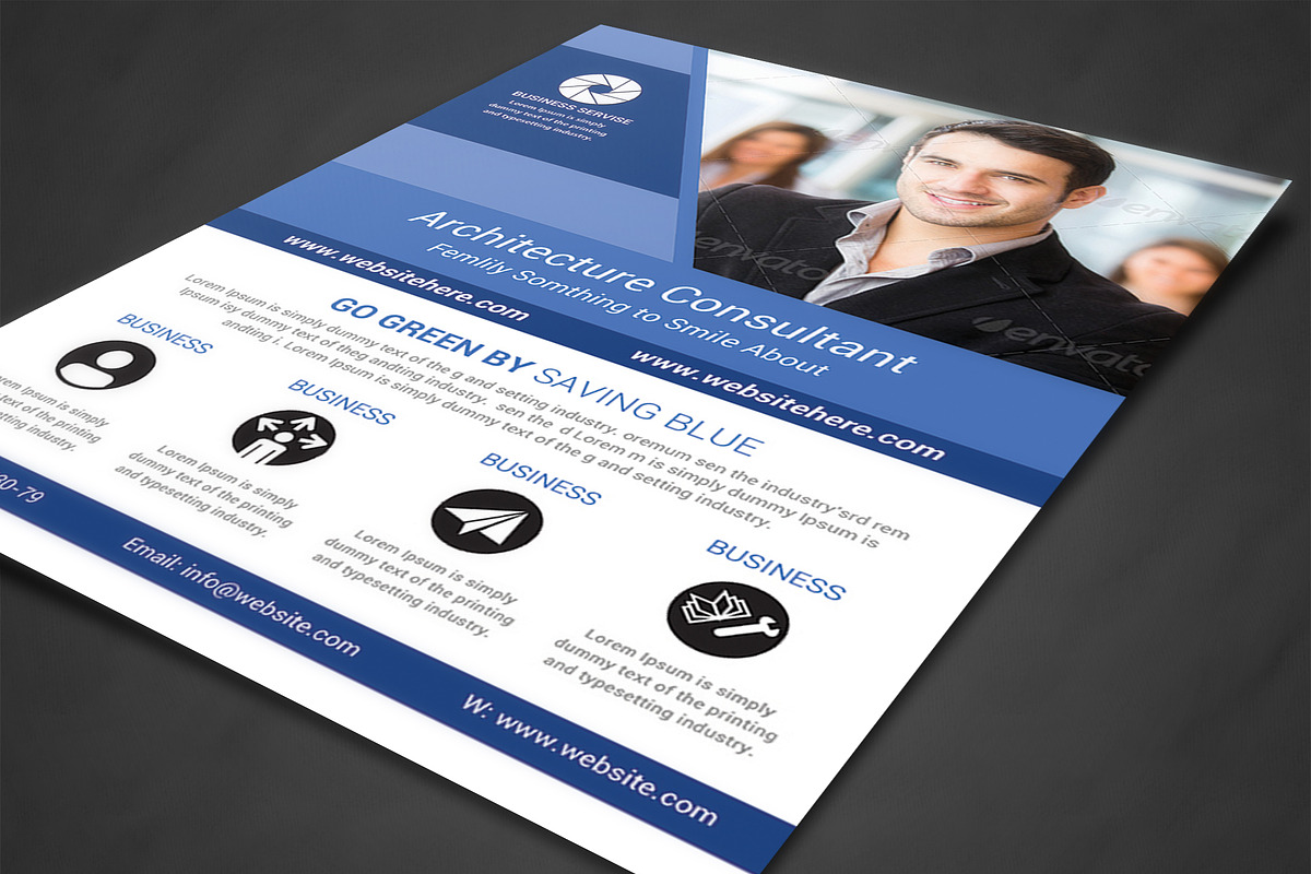 Corporate Business Flyer Template, a Flyer Template by AfzaalGraphics (Photo 2 of 4)