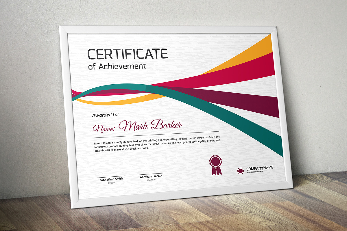 Certificate Word | PSD | AI, a Stationery Template by Curve Design (Photo 5 of 6)