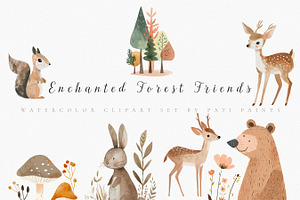 Watercolor Woodland Animals Nursery