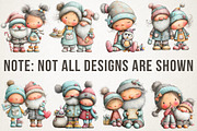 Christmas Girl and Santa Clip Art, an Illustration by RobertsArt (Thumbnail 6 of 7)