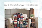 Vintage American Quilt Seamless, a Pattern Graphic by Paper & Pattern Studio (Thumbnail 5 of 8)