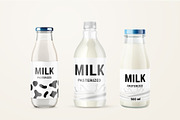 Fresh Milk Glass Bottle Mockup Set, a Product Mockup by PSD Market (Thumbnail 11 of 20)