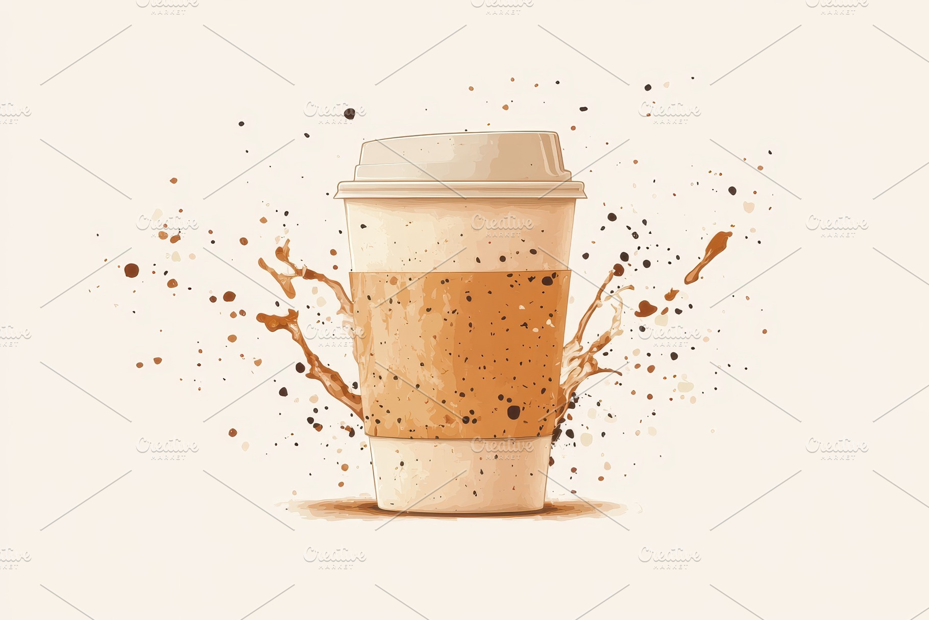 Cozy coffee takeaway cup, a Photo by Pavel_design