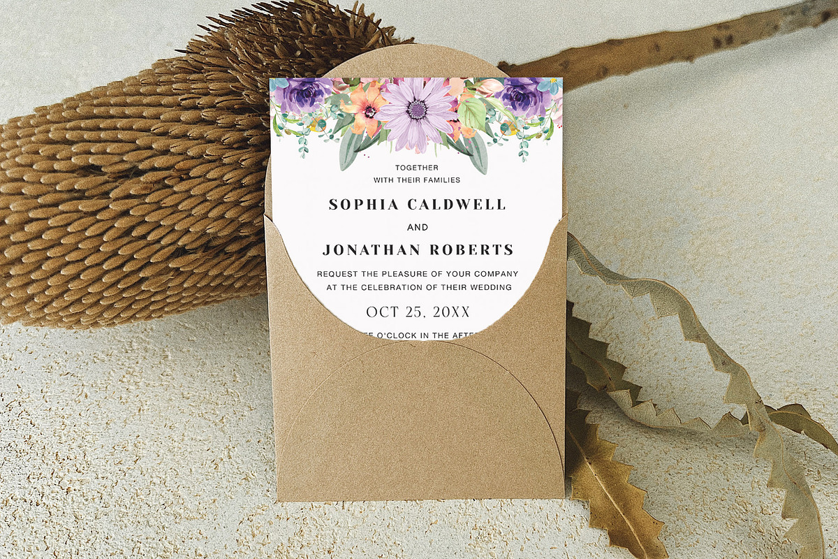 Rustic Floral Garden Wedding, an Invitation Template by Creativetacos (Photo 2 of 3)