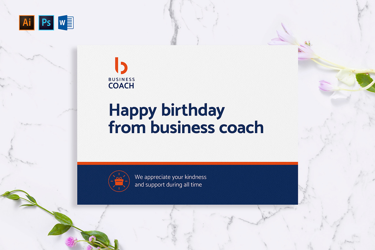 Business Coach Greeting Card, a Card Template by TemplatesNow!
