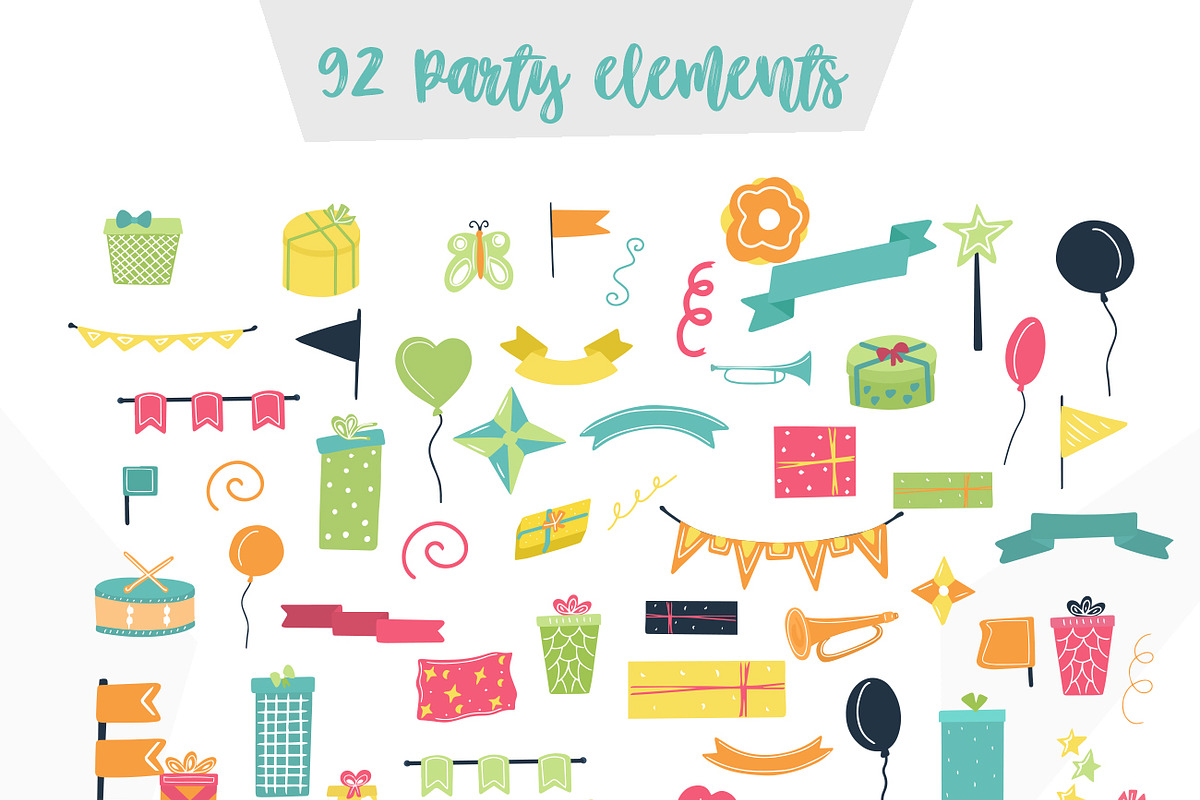 Elephant's party vector clipat, an Animal Illustration by SketchCliparts (Photo 3 of 7)