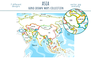 Asia Maps Collection, an Education Illustration by Illustrationsforteachers (Thumbnail 8 of 8)