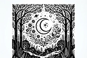 50 Mystical Galaxy Forest Silhouette, a Technology Illustration by Amazin_art (Thumbnail 8 of 33)