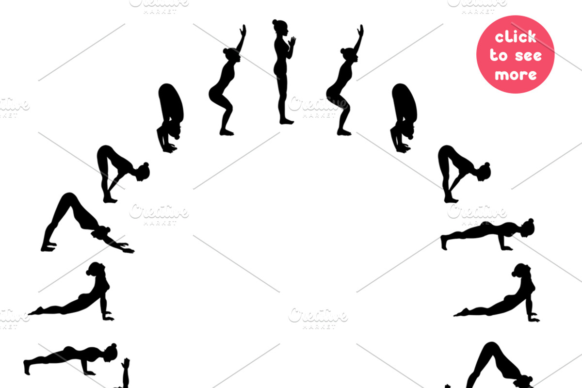 Sun salutation variations, a Healthcare Illustration by tamara.comotomka (Photo 4 of 4)