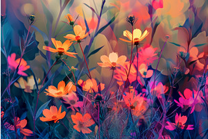 Surreal Abstract Wild Flowers