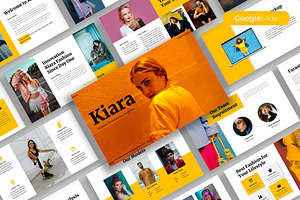 Kiara–Fashion Google Slide Template, a Presentation Template by kreatifreya